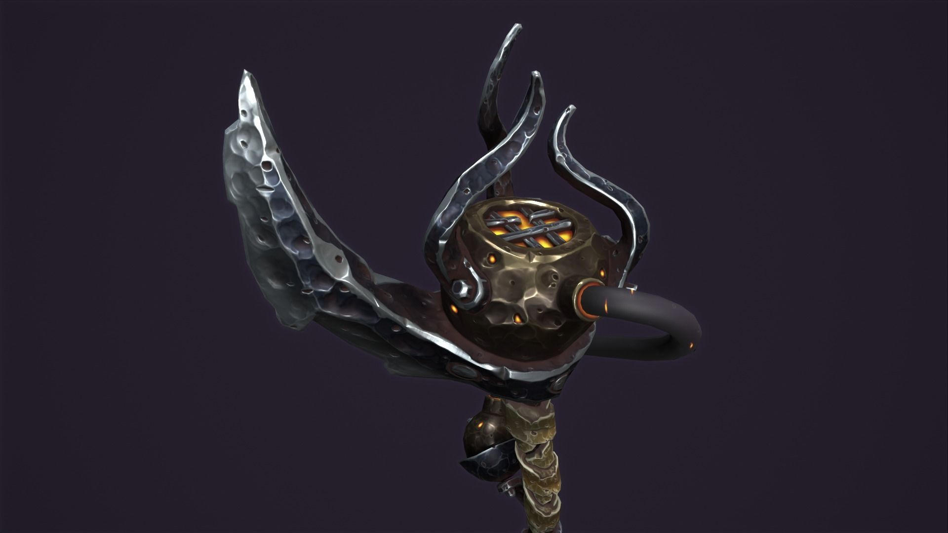 Brute staff Low-poly 3D model_20
