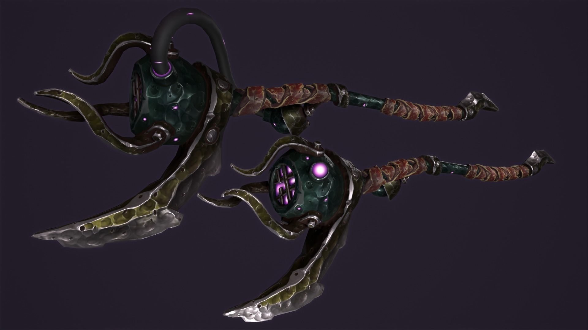 Brute staff Low-poly 3D model_26