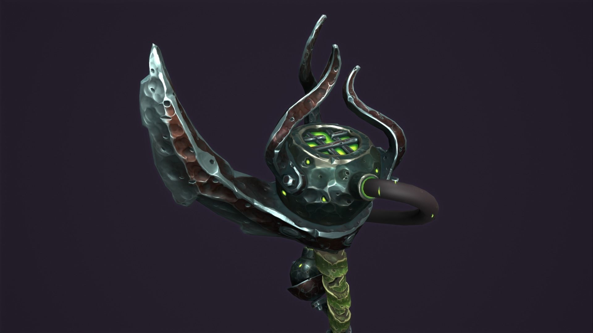 Brute staff Low-poly 3D model_21