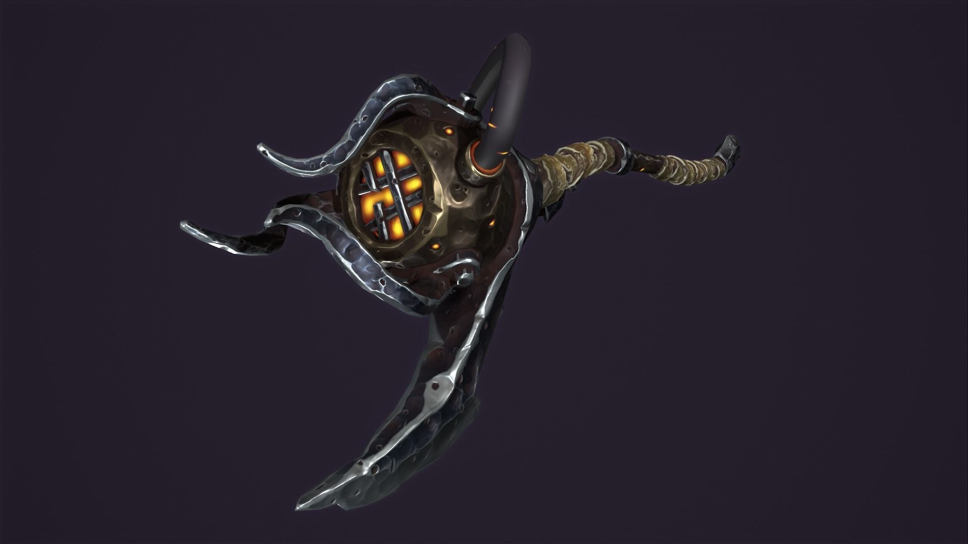 Brute staff Low-poly 3D model_17