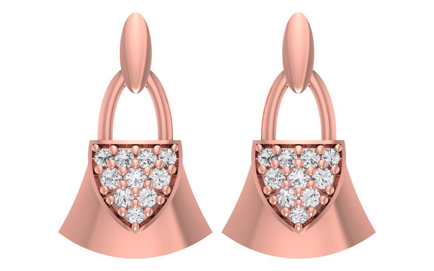 Women Earrings Pendants Sets 3dm STL OBJ FBX Renders Details 3D print model_1