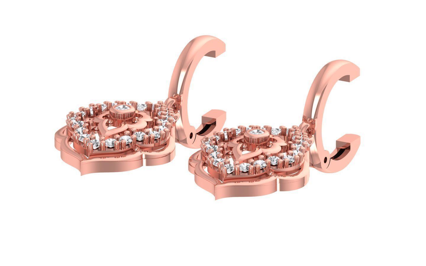 Women Earrings Pendants Sets 3dm STL OBJ FBX Renders Details 3D print model_3