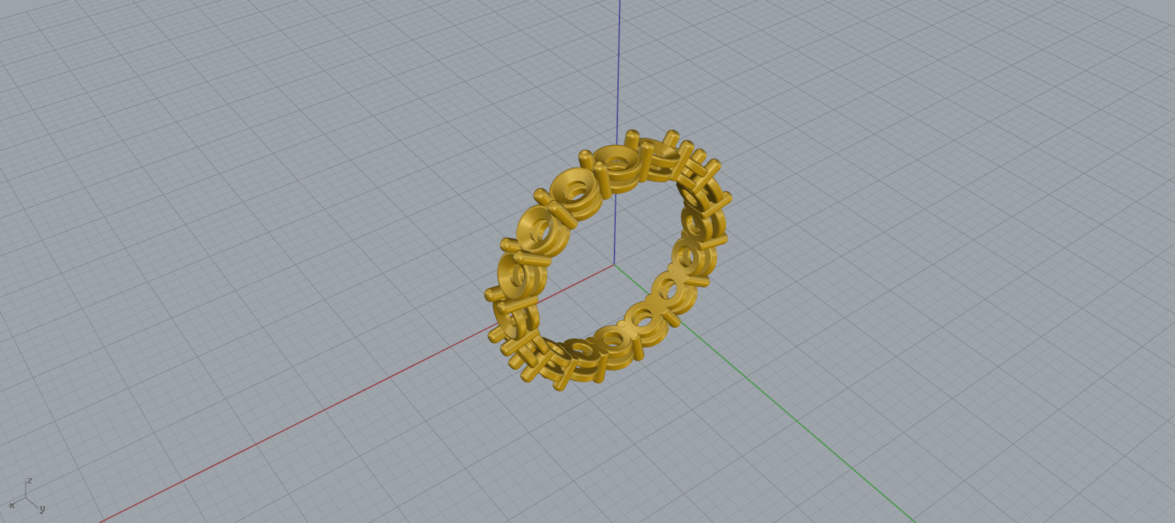 Diamond Eternity Wedding Band Ring 3d print model C07 3D print model_15