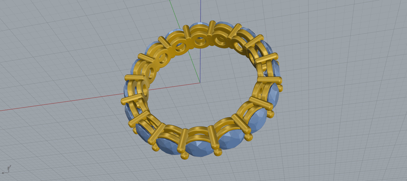 Diamond Eternity Wedding Band Ring 3d print model C07 3D print model_14