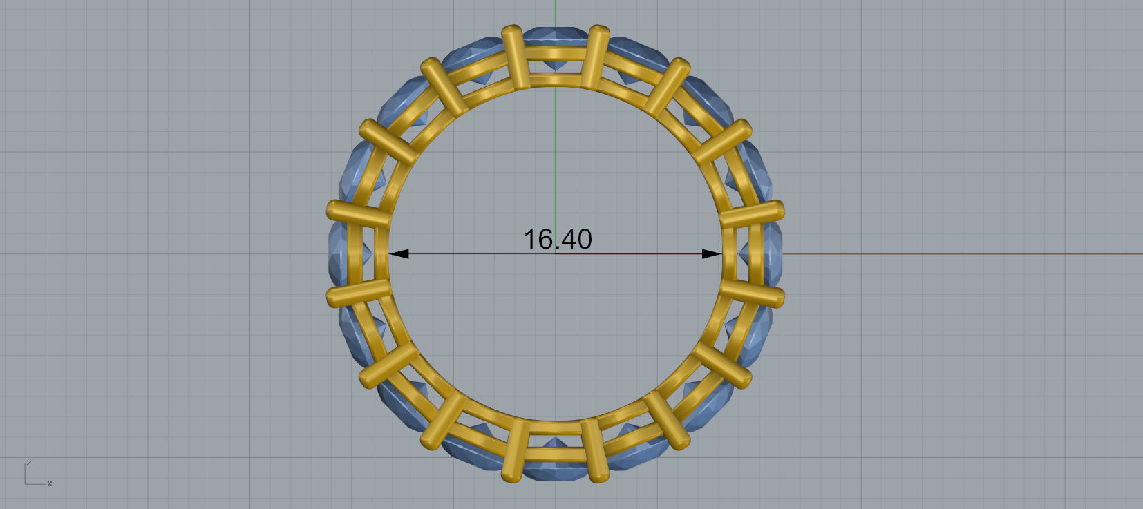 Diamond Eternity Wedding Band Ring 3d print model C07 3D print model_10