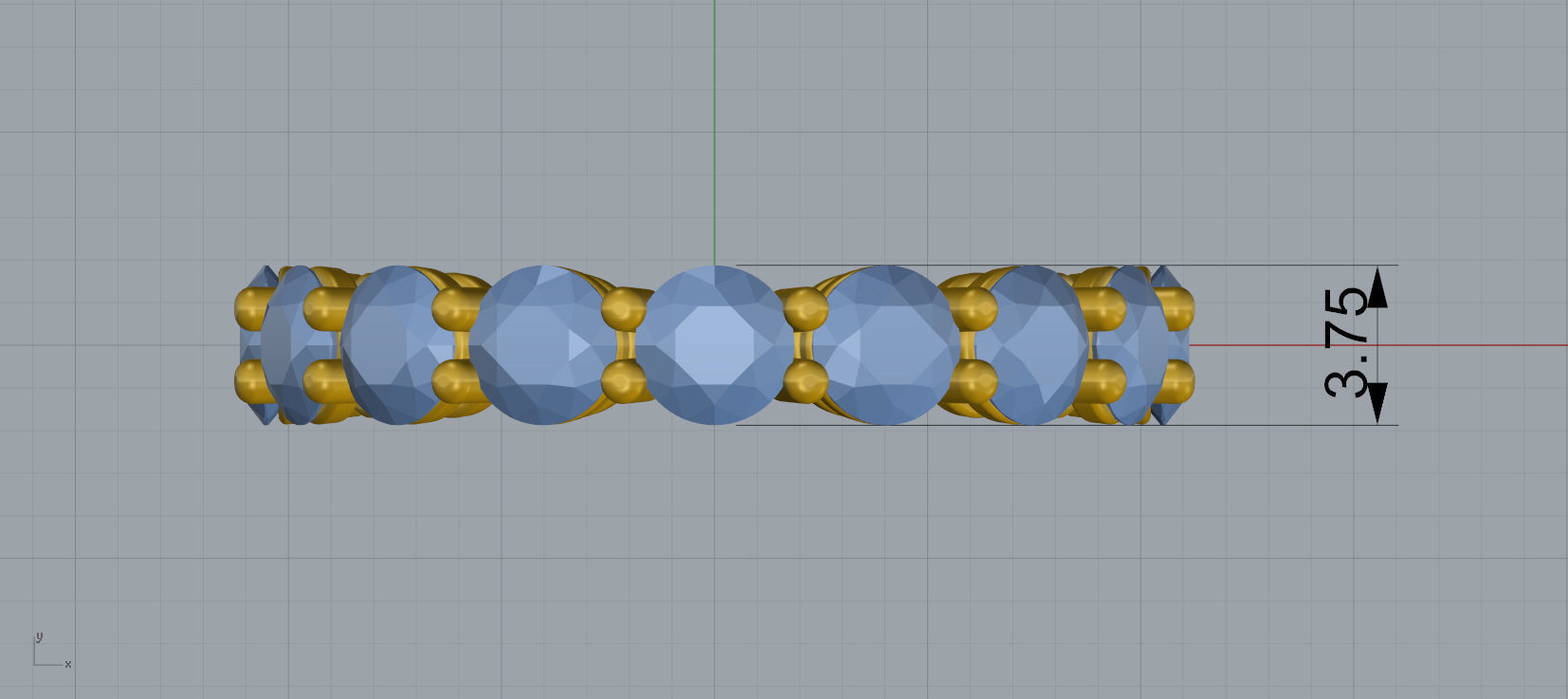 Diamond Eternity Wedding Band Ring 3d print model C07 3D print model_9