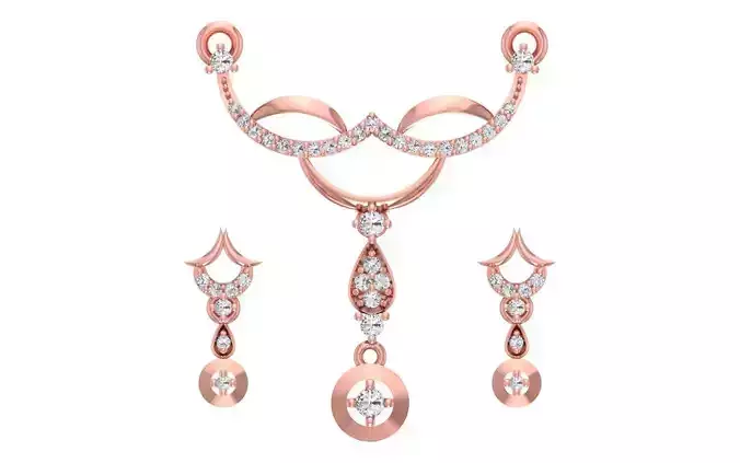 Women Earrings Pendants Sets 3dm STL OBJ FBX Renders Details