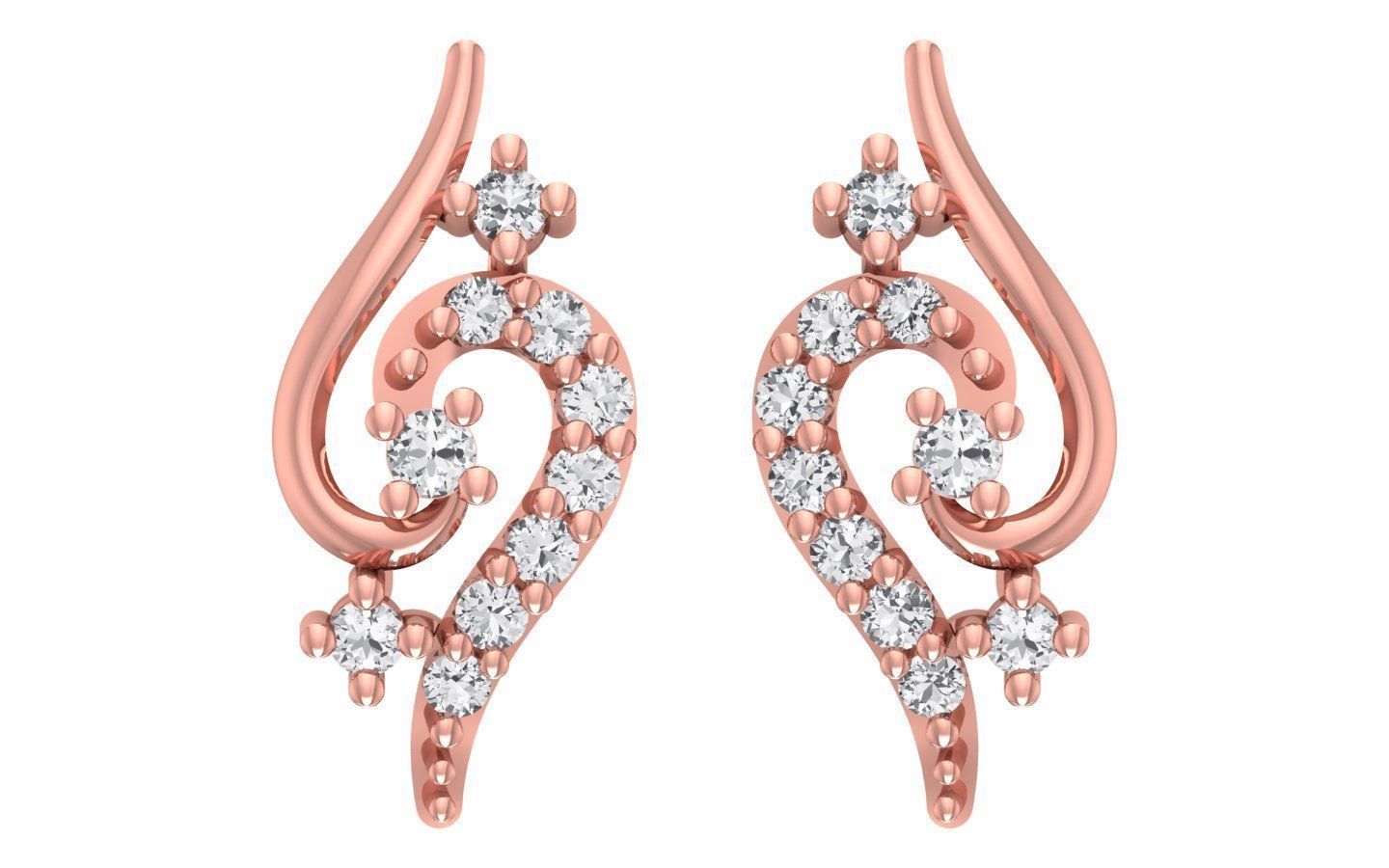 Women Earrings Pendants Sets 3dm STL OBJ FBX Renders Details 3D print model_4