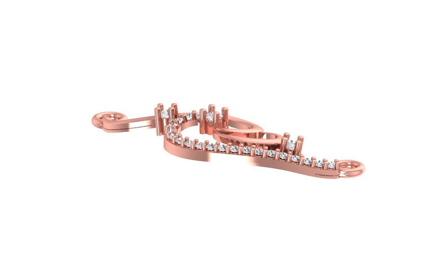 Women Earrings Pendants Sets 3dm STL OBJ FBX Renders Details 3D print model_5