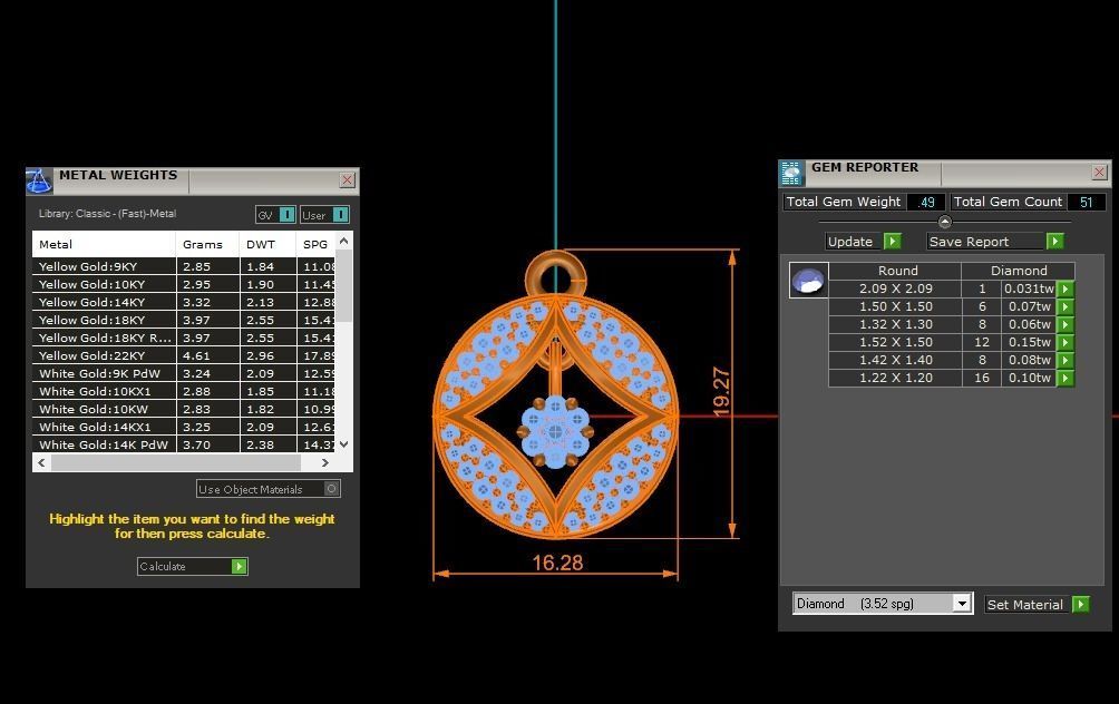 Women Earrings Pendants Sets 3dm STL OBJ FBX Renders Details 3D print model_7