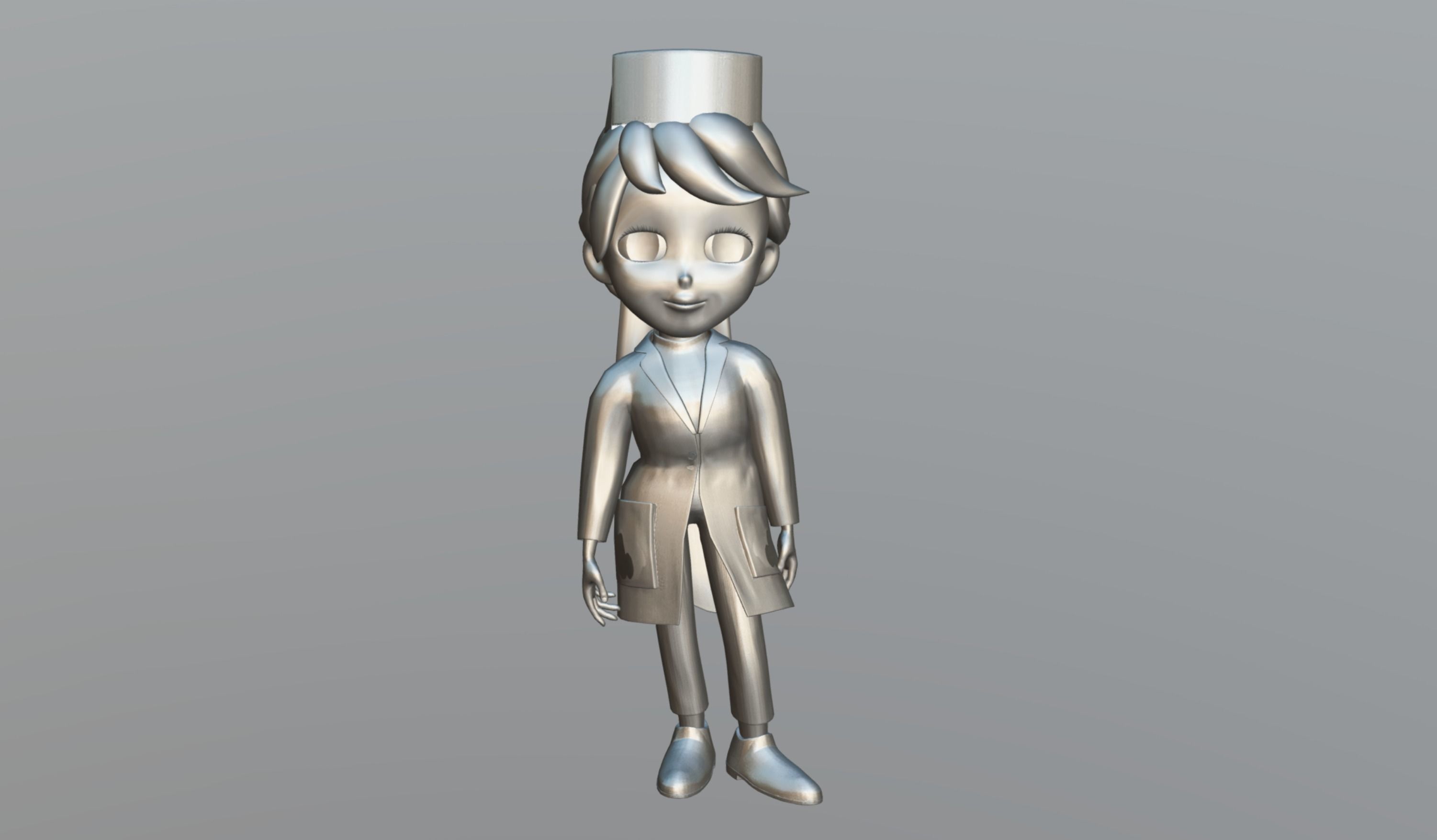 Cartoon Nurse Low-poly 3D model_13