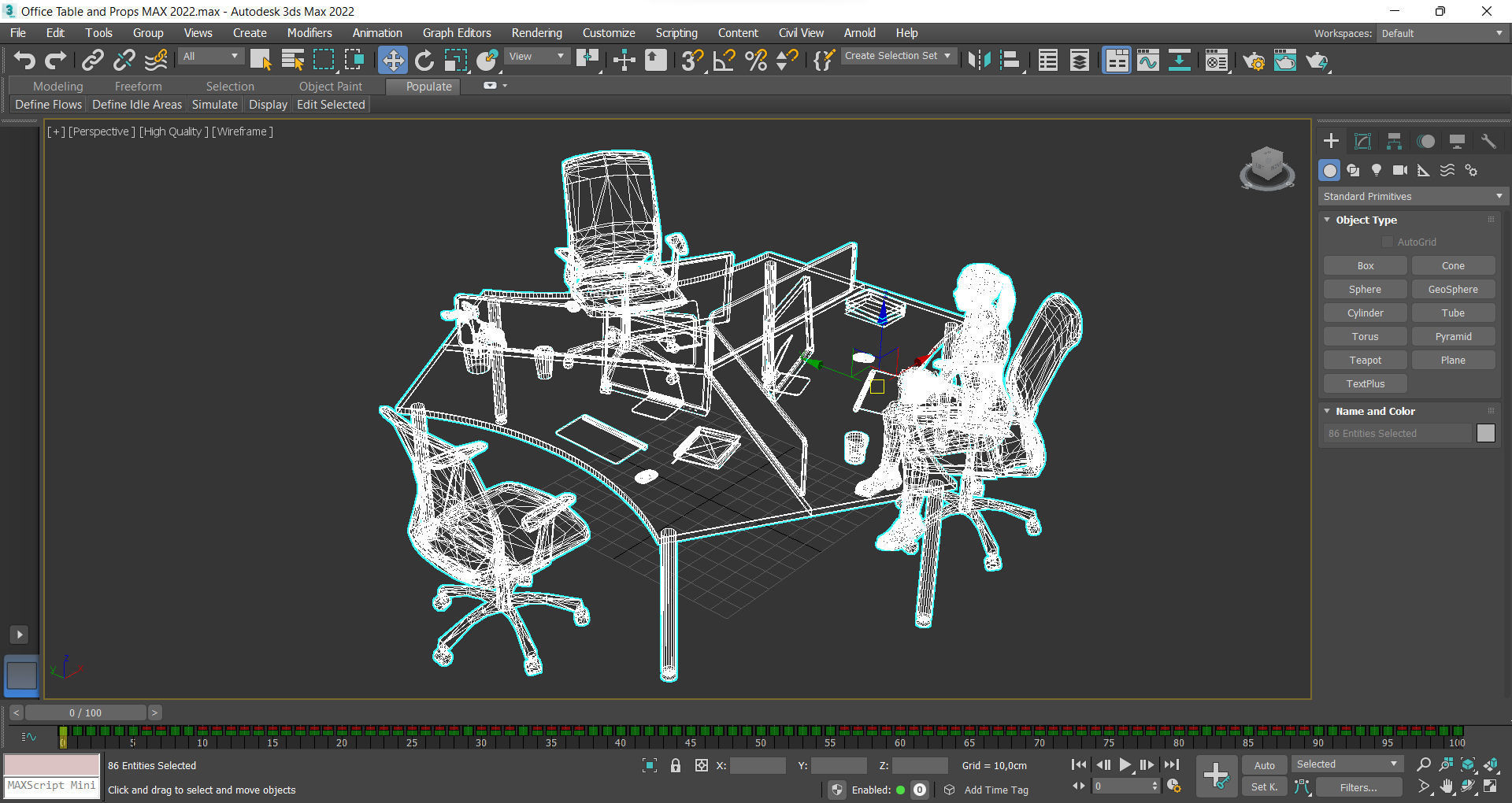 Office Scene 4 Low-poly 3D model_12