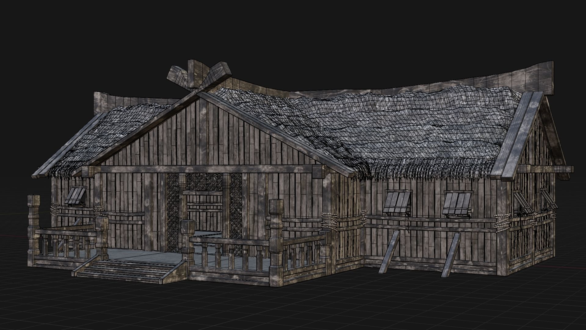 Old Viking House 4K Textures GameReady 186 Low-poly 3D model_7