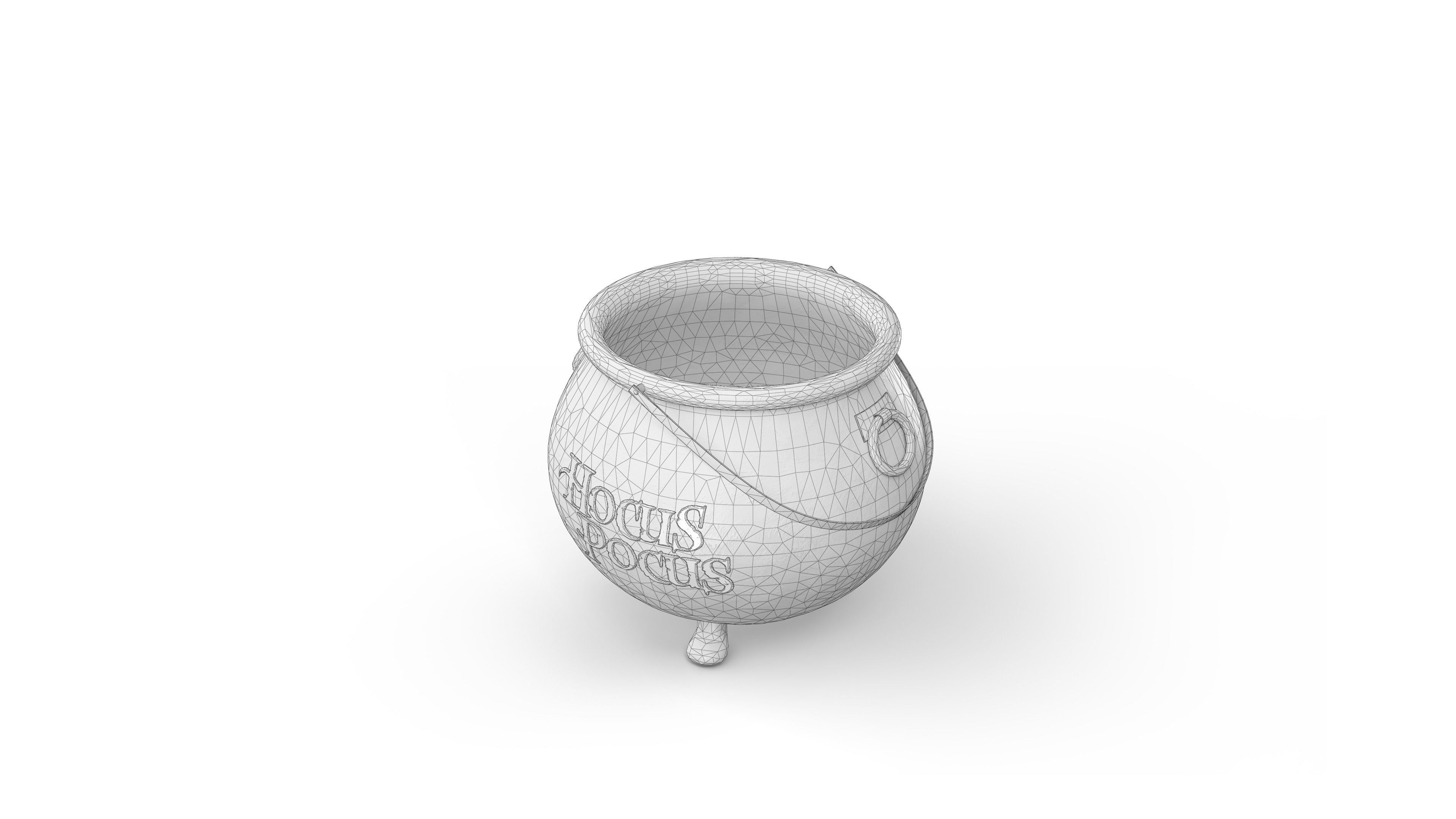 Cauldron pot pourri Low-poly 3D model_5