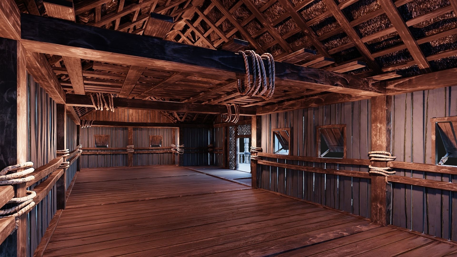 4 Old Viking Houses Pack 4K Textures GameReady 185 to 188 Low-poly 3D model_12