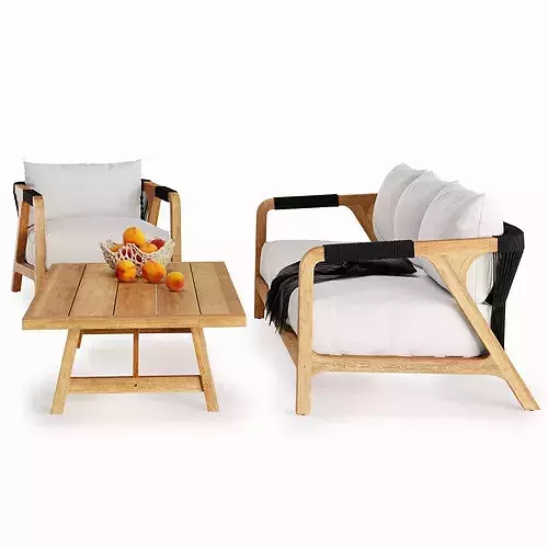 Tuci Outdoor Set 3D model 5