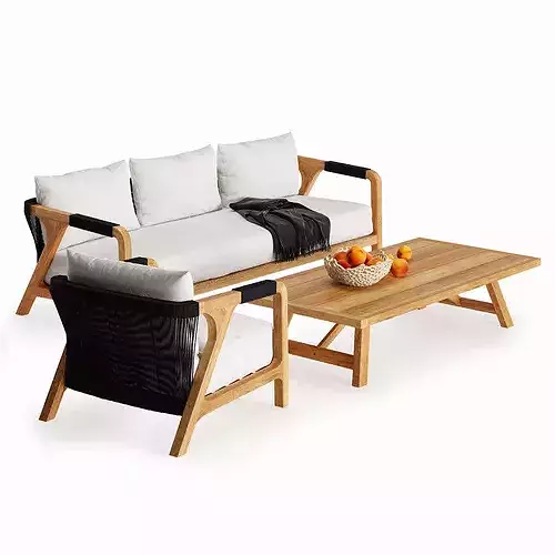 Tuci Outdoor Set 3D model 2