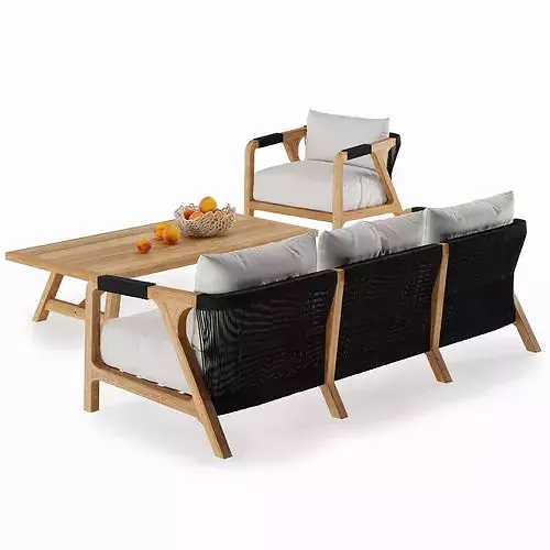 Tuci Outdoor Set 3D model 4