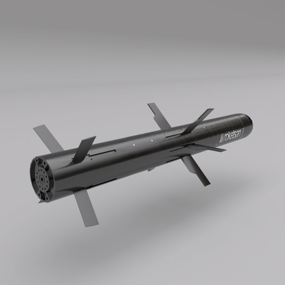 Omtas anti-tank missile Low-poly 3D model_8