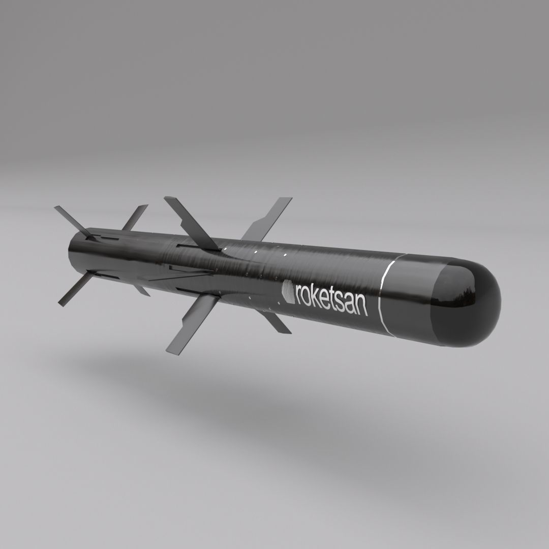 Omtas anti-tank missile Low-poly 3D model_9
