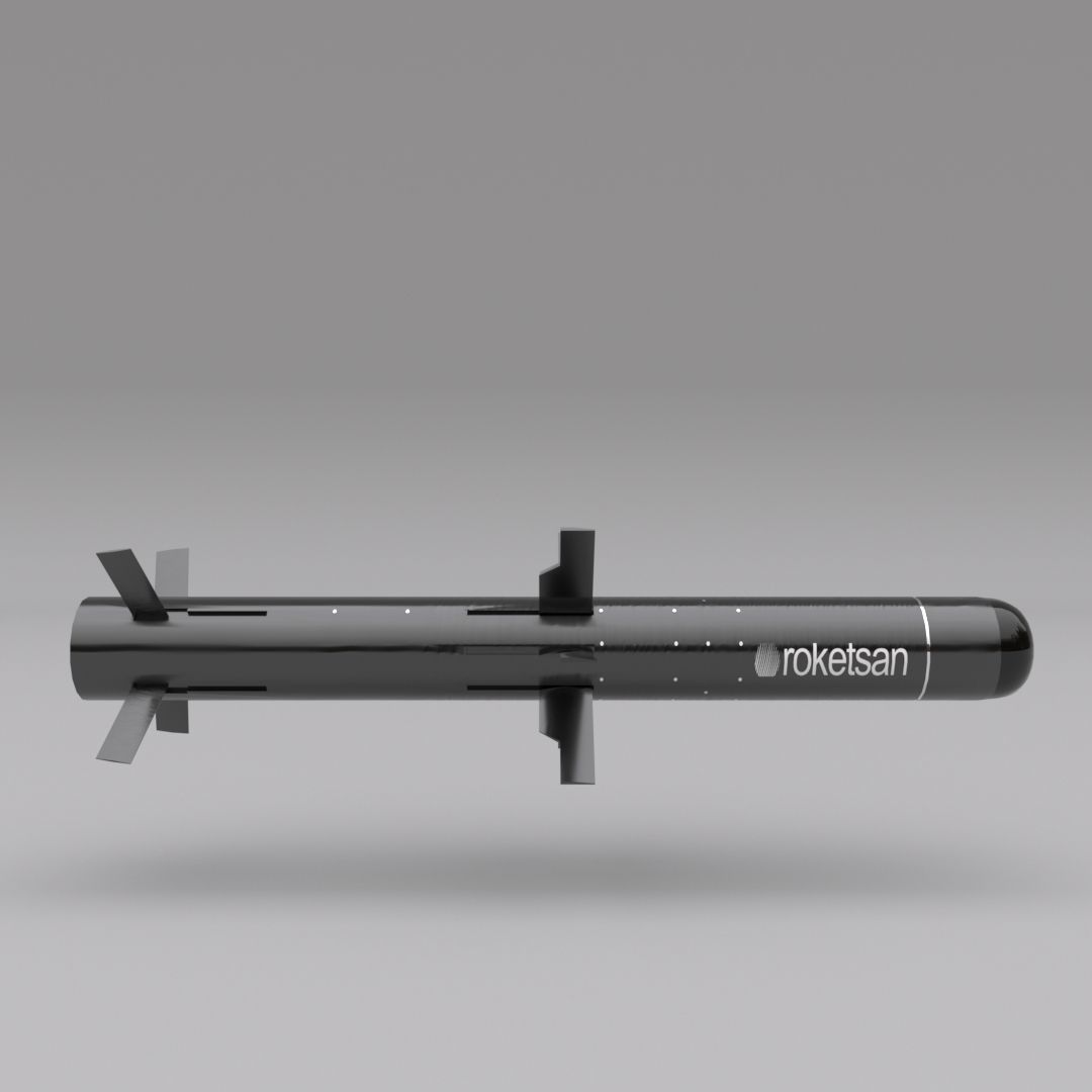 Omtas anti-tank missile Low-poly 3D model_6