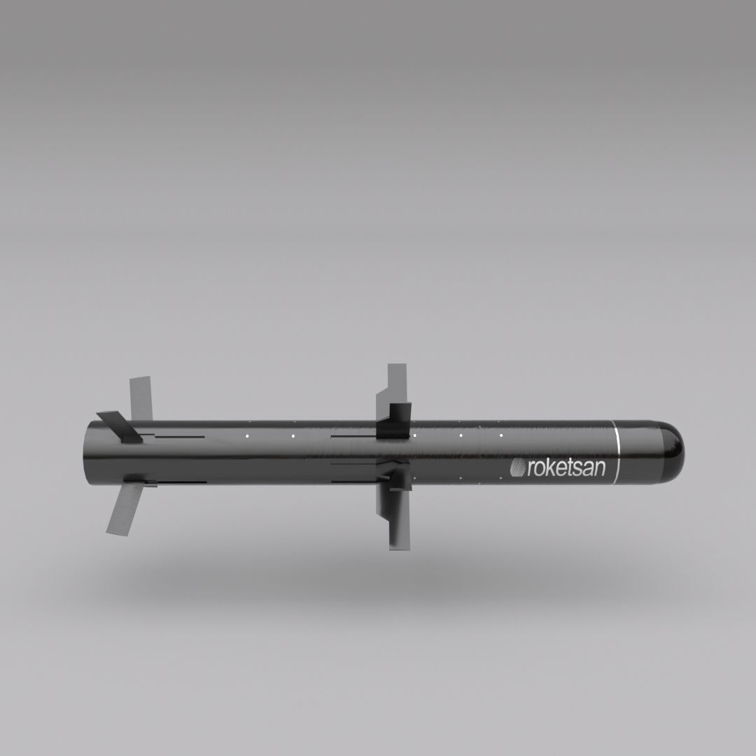 Omtas anti-tank missile Low-poly 3D model_3