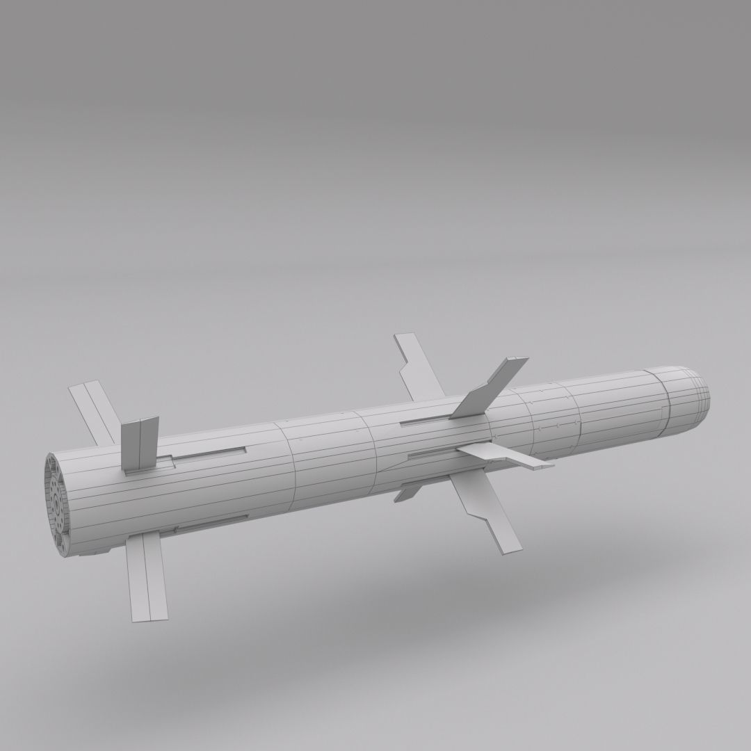 Omtas anti-tank missile Low-poly 3D model_11