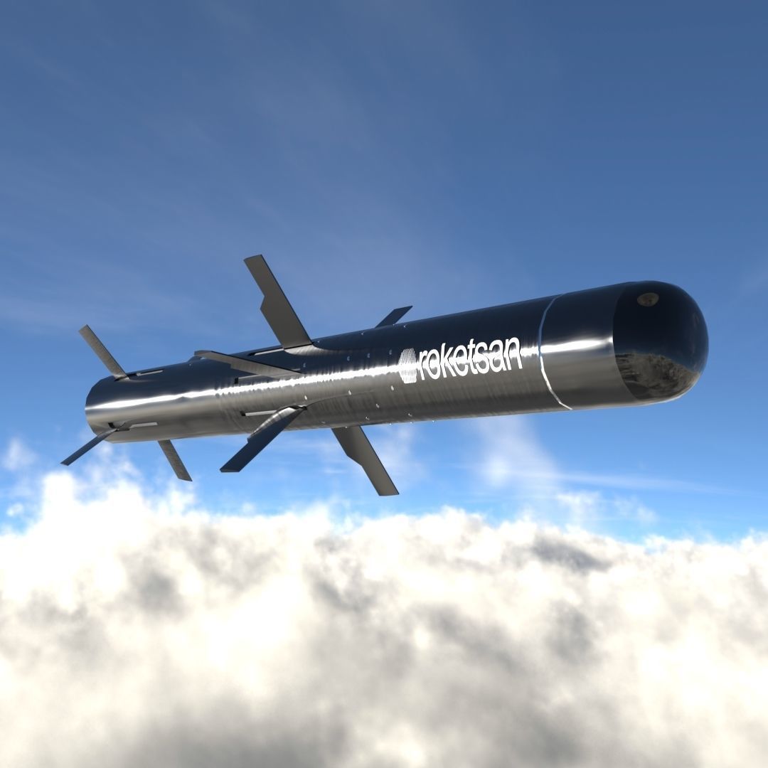 Omtas anti-tank missile Low-poly 3D model_1