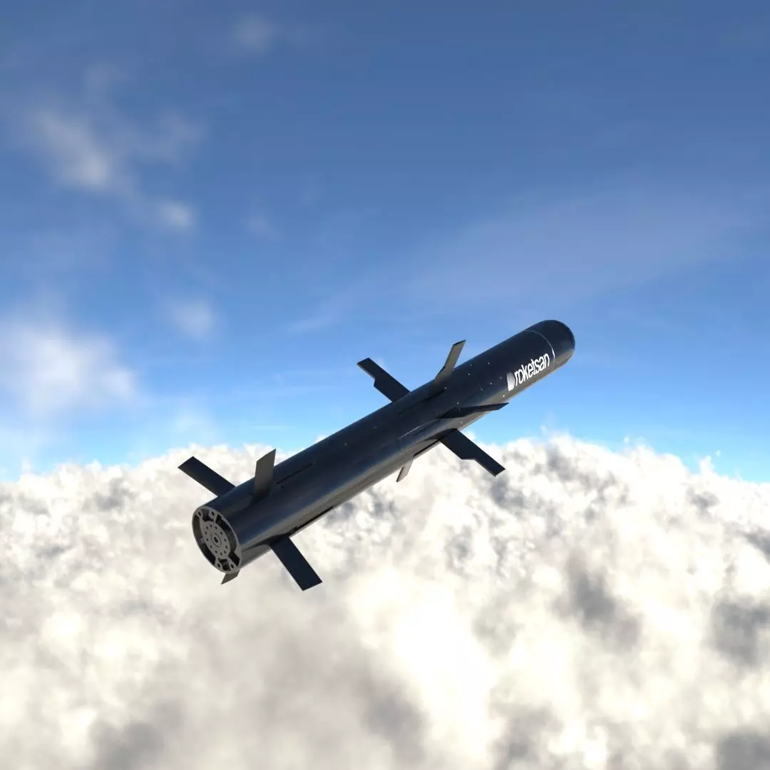 Omtas anti-tank missile Low-poly 3D model_0