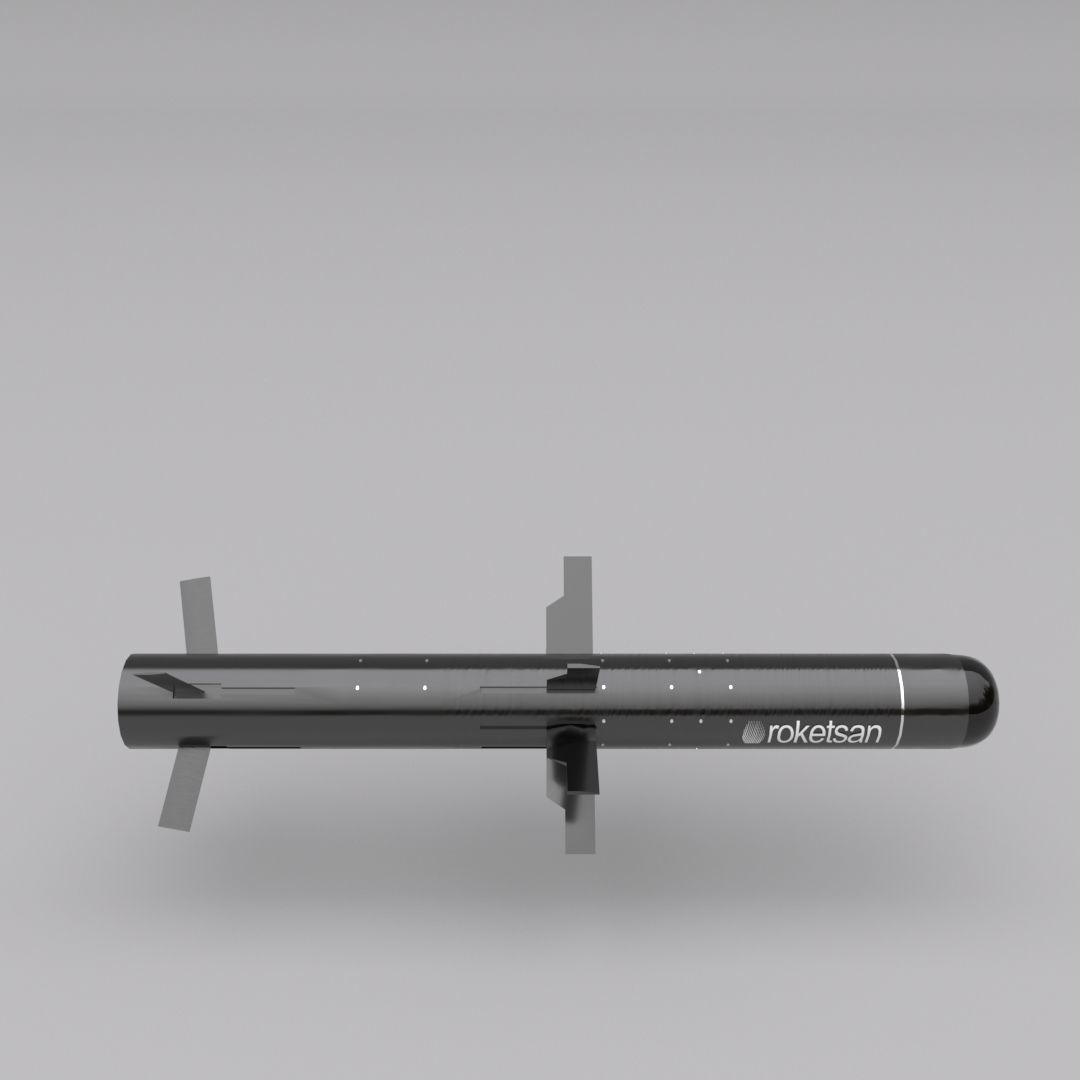 Omtas anti-tank missile Low-poly 3D model_7