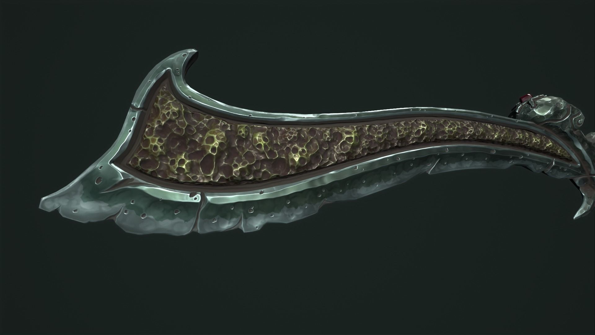 Undead sword Low-poly 3D model_17