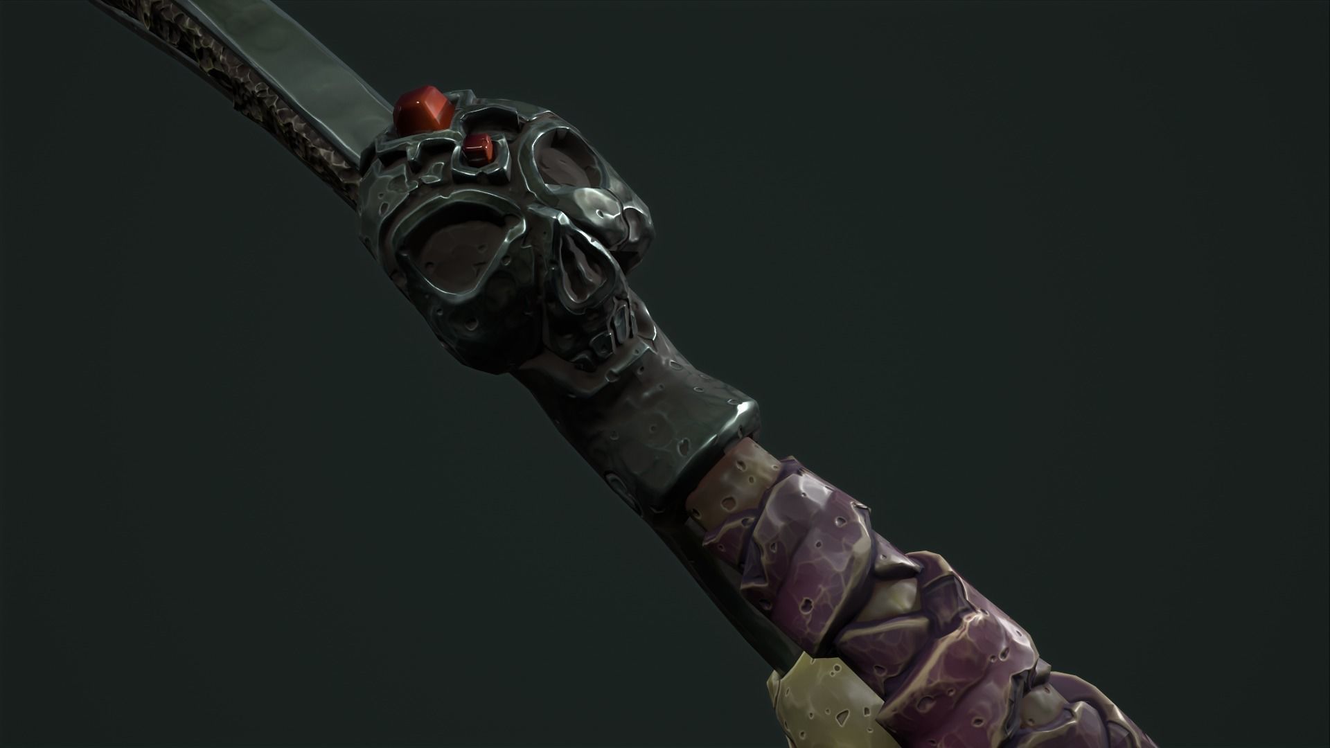 Undead sword Low-poly 3D model_19