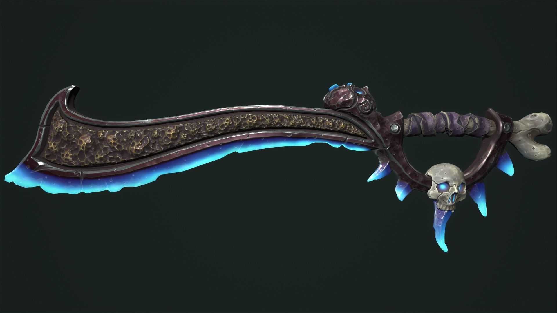 Undead sword Low-poly 3D model_10
