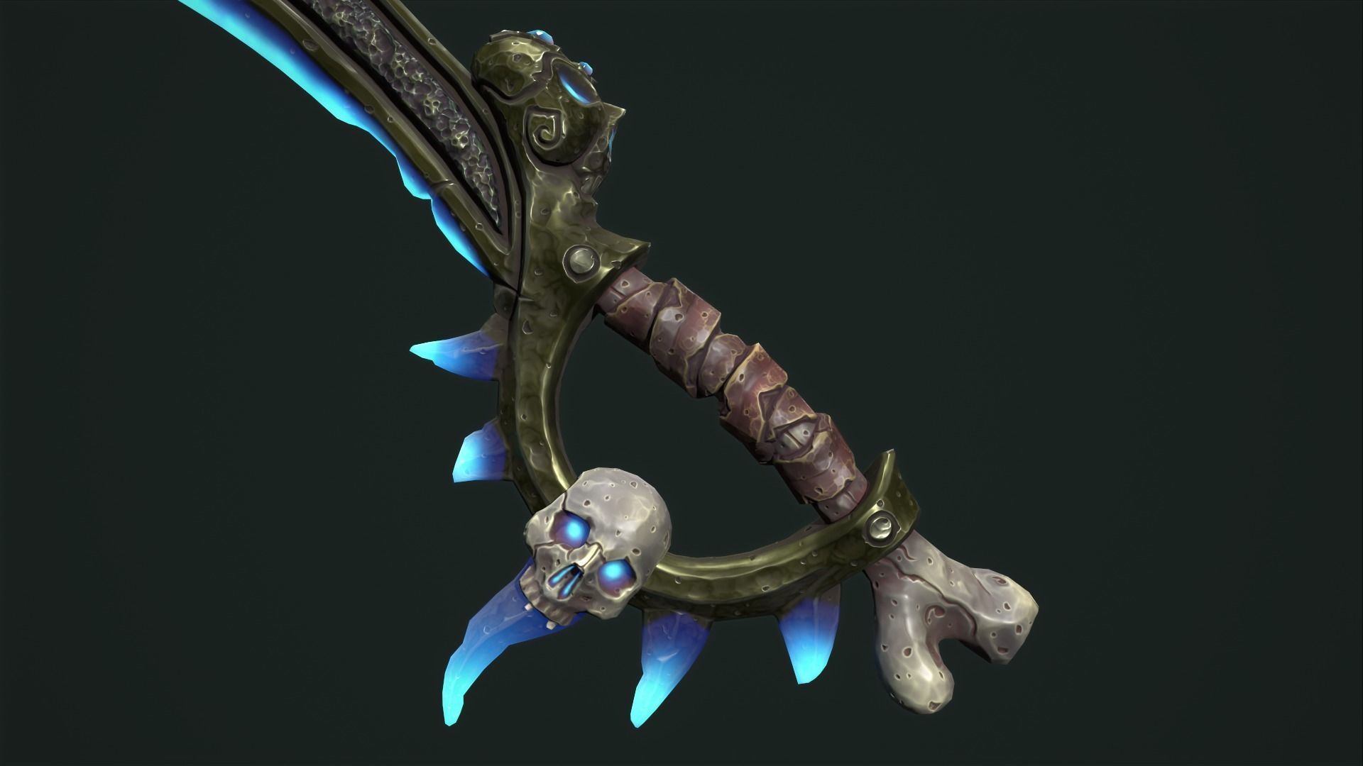Undead sword Low-poly 3D model_23