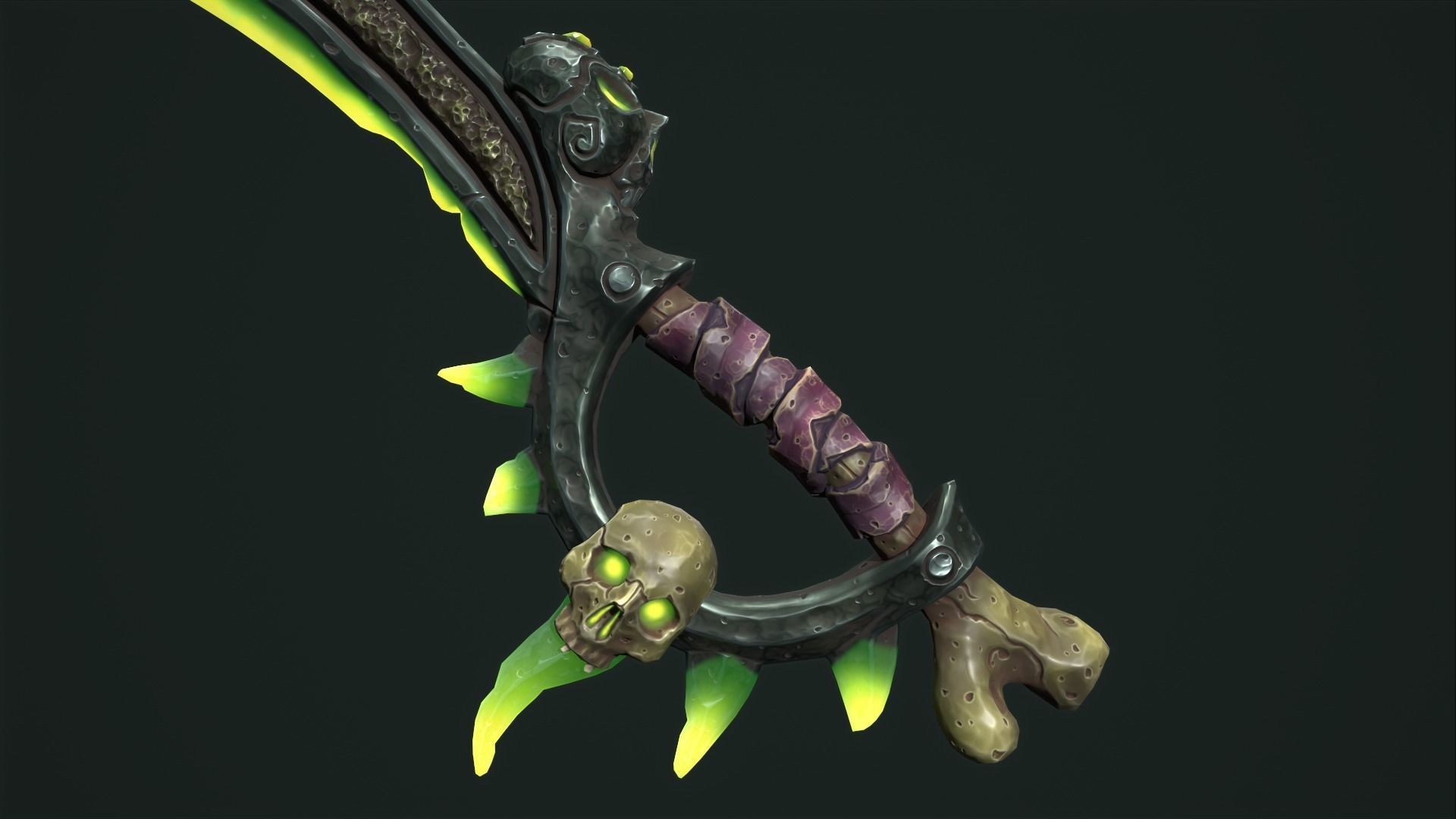 Undead sword Low-poly 3D model_21