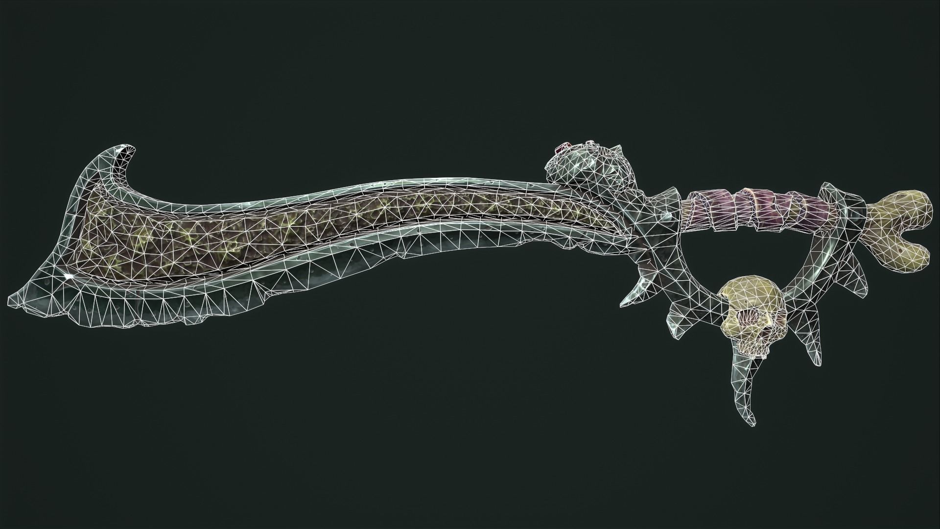 Undead sword Low-poly 3D model_2