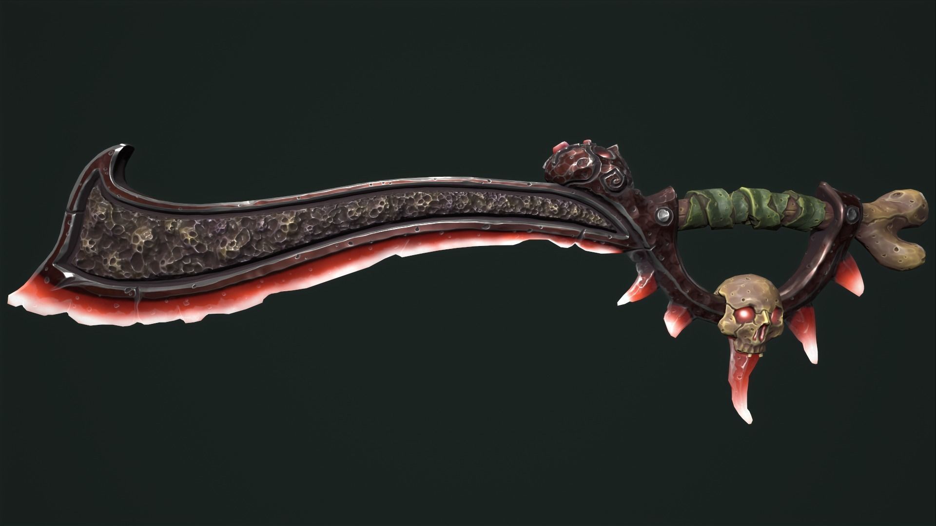 Undead sword Low-poly 3D model_12