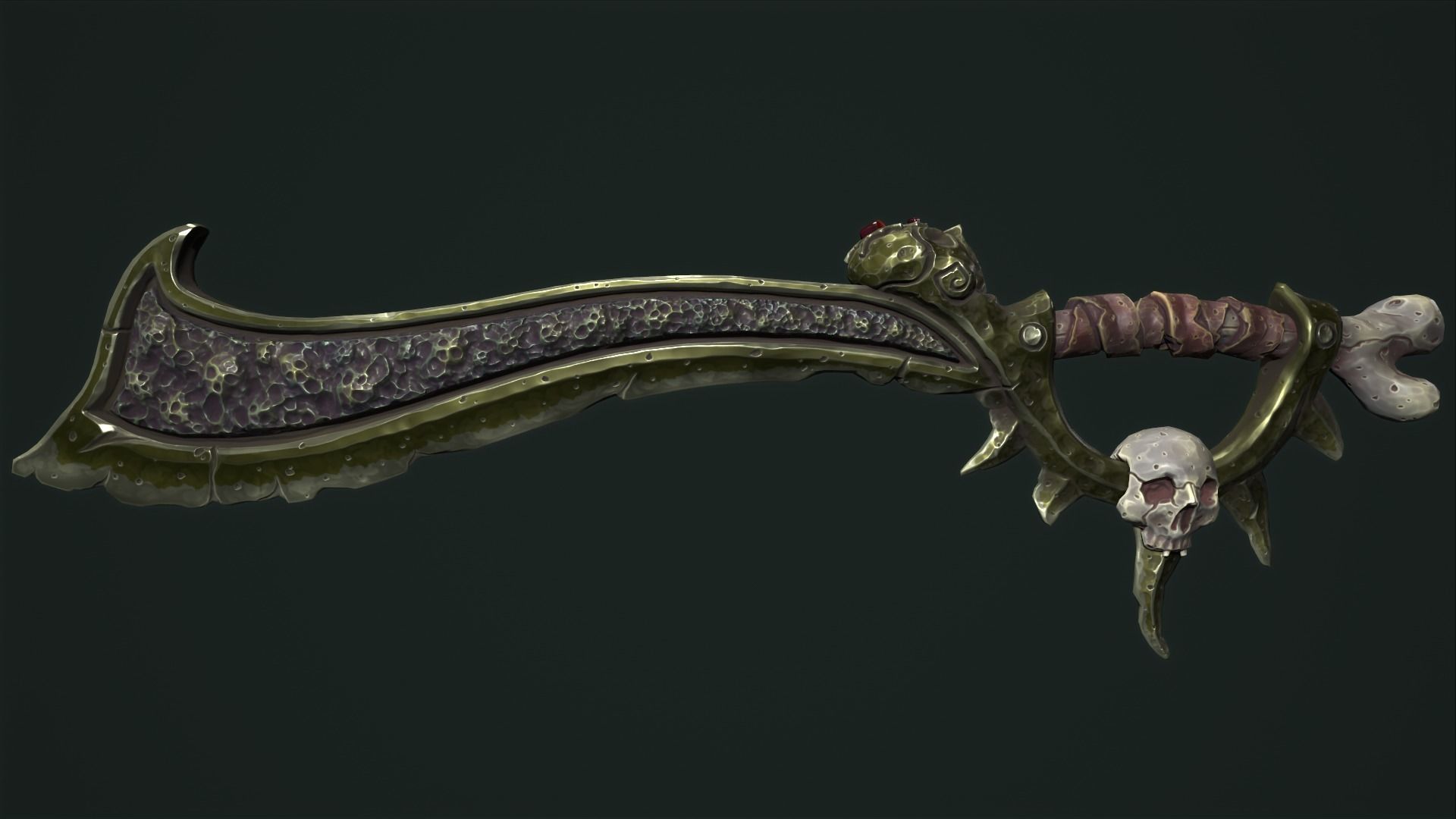 Undead sword Low-poly 3D model_13