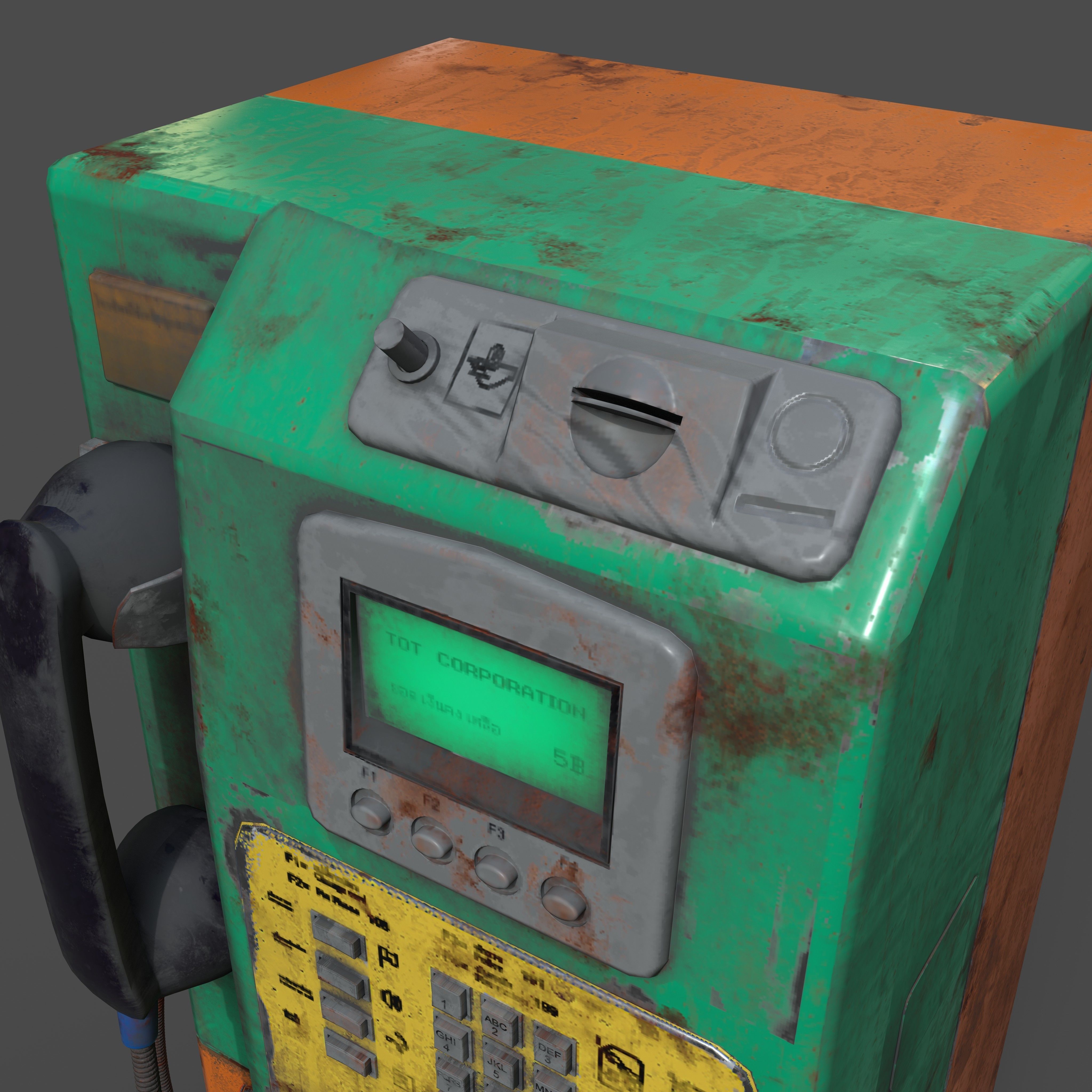 Public telephones in Thailand Free 3D model_5