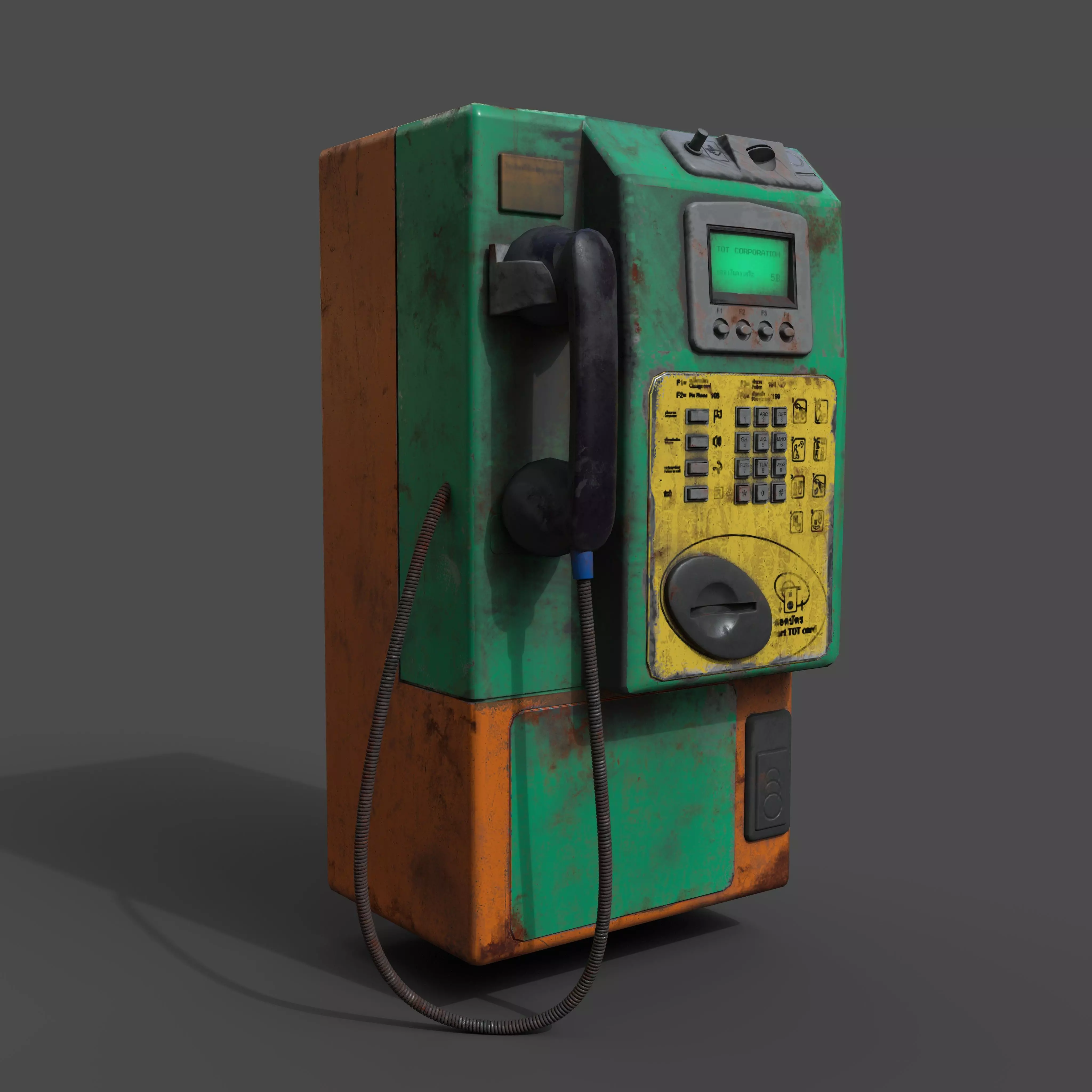 Public telephones in Thailand Free 3D model_0