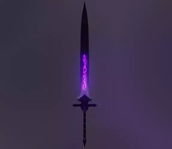 Dark sword PBR  Low-poly 3D model