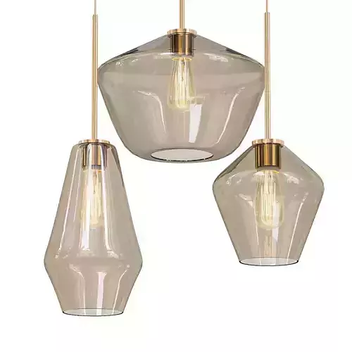 Vinta three glass pendant lights