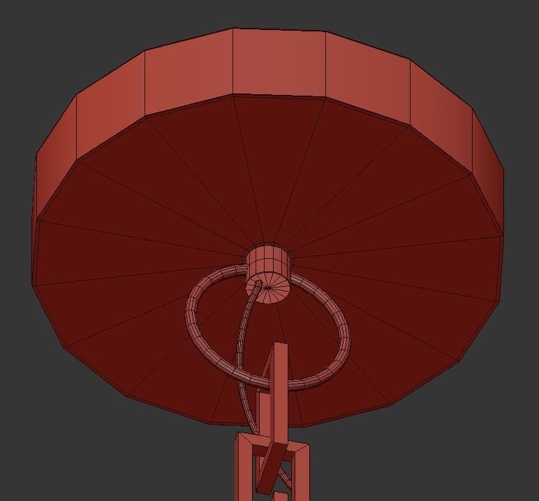 Ships light chandelier with clear glass cylinders 3D model_3