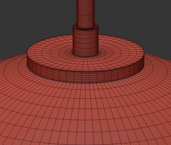 JOZEFINA gold and glass pendant light with clear dome 3D model_2