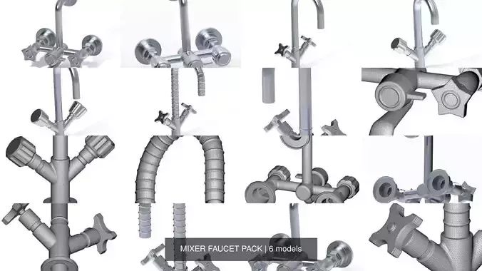 MIXER FAUCET PACK 3D Model Collection