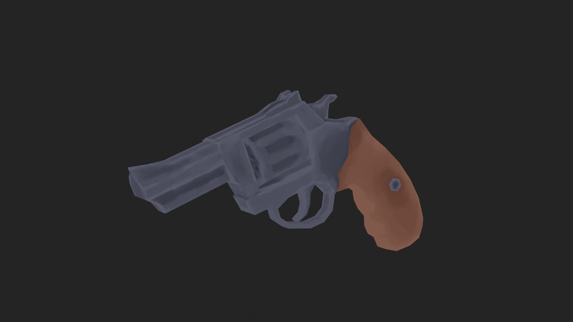 Painterly Short Revolver Low-poly 3D model_3
