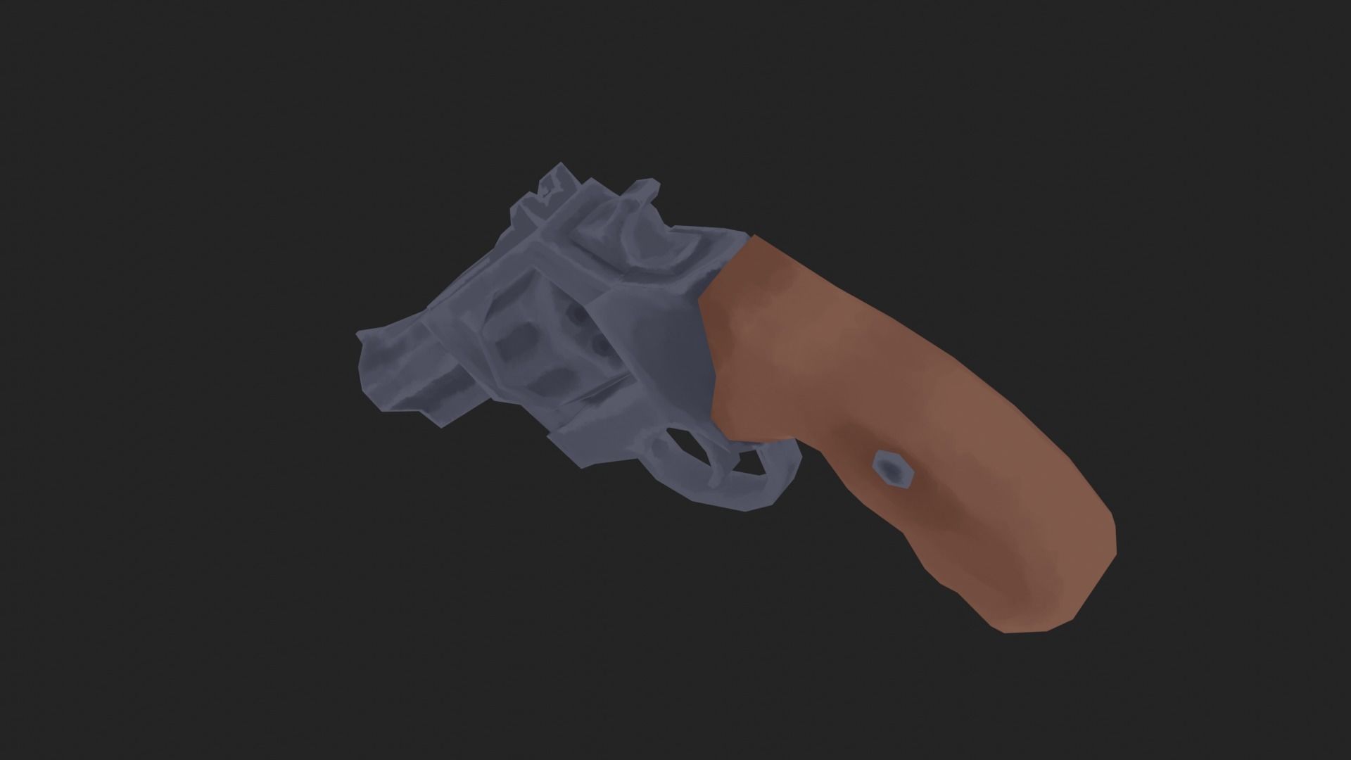 Painterly Short Revolver Low-poly 3D model_4