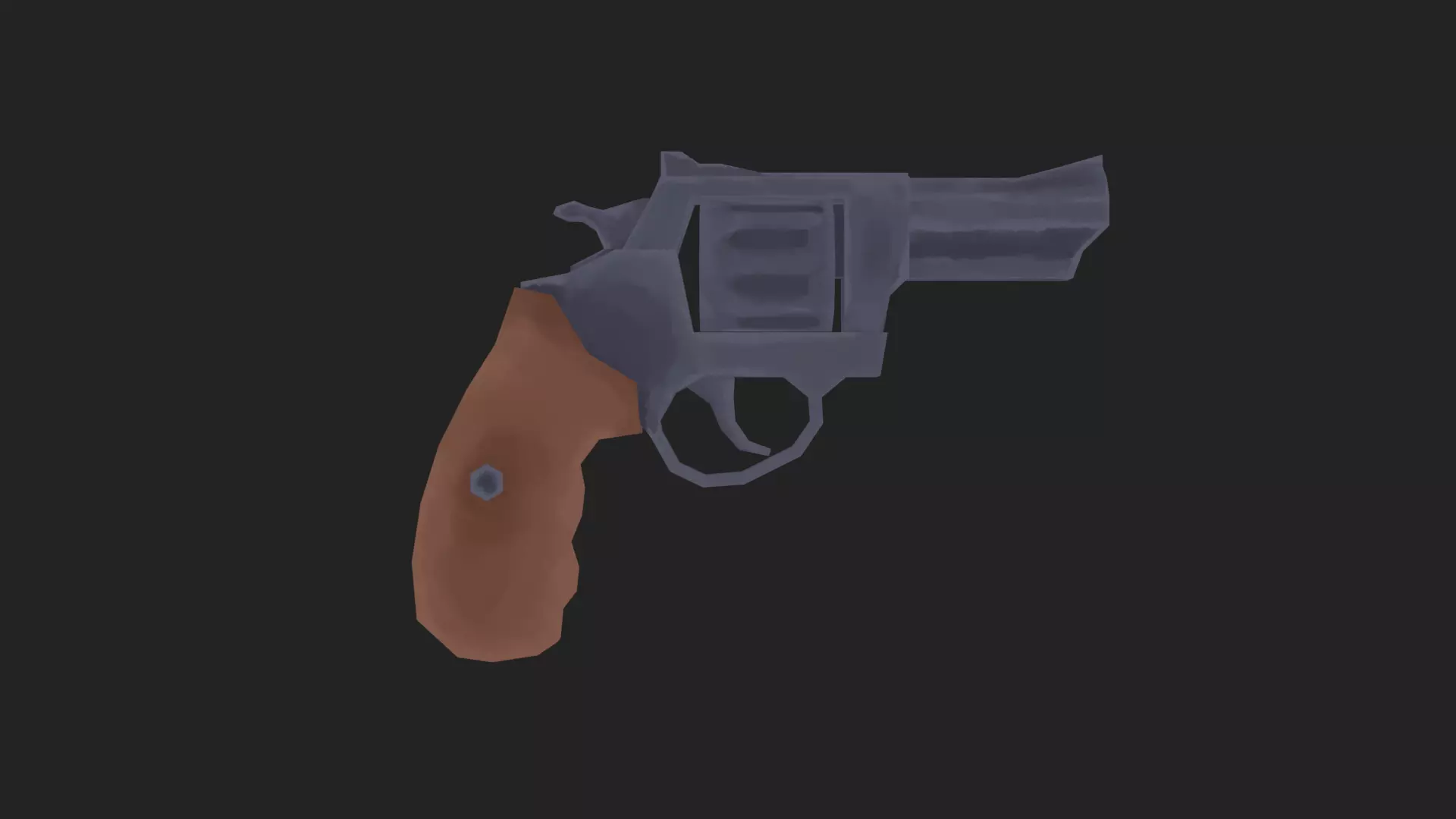Painterly Short Revolver Low-poly 3D model_0
