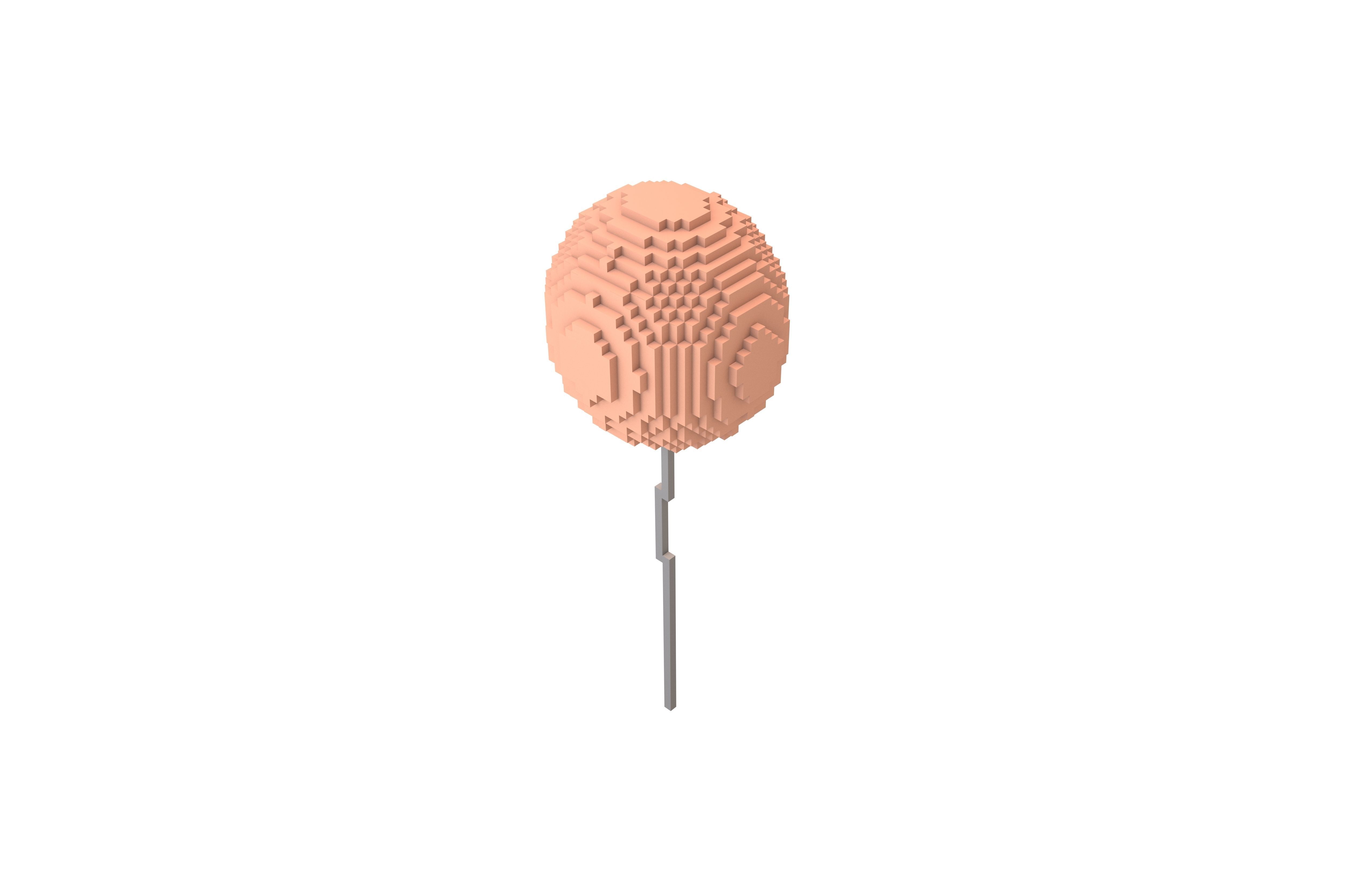 Voxel Balloons V1 008 Low-poly 3D model_2