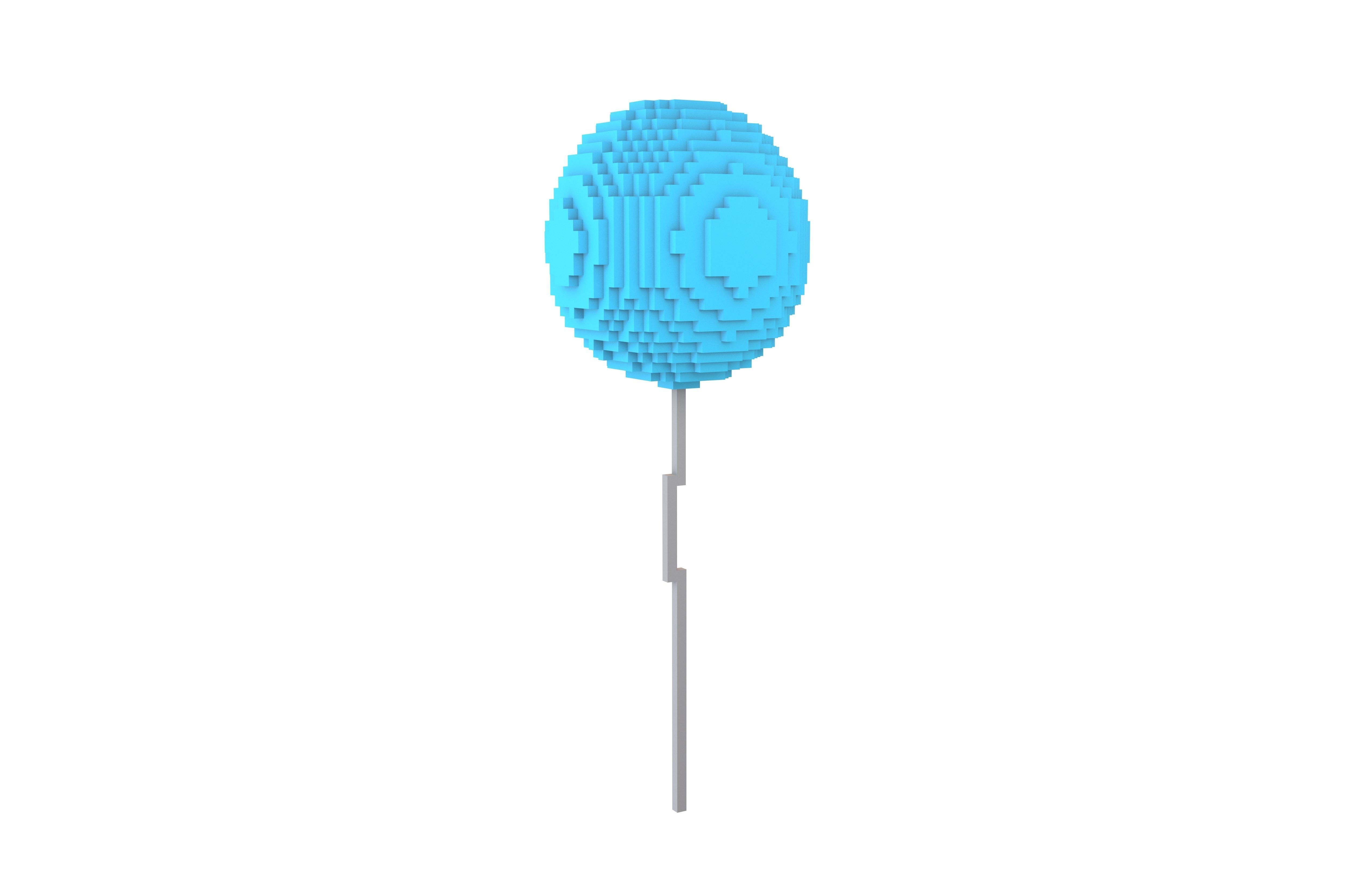 Voxel Balloons V1 012 Low-poly 3D model_1
